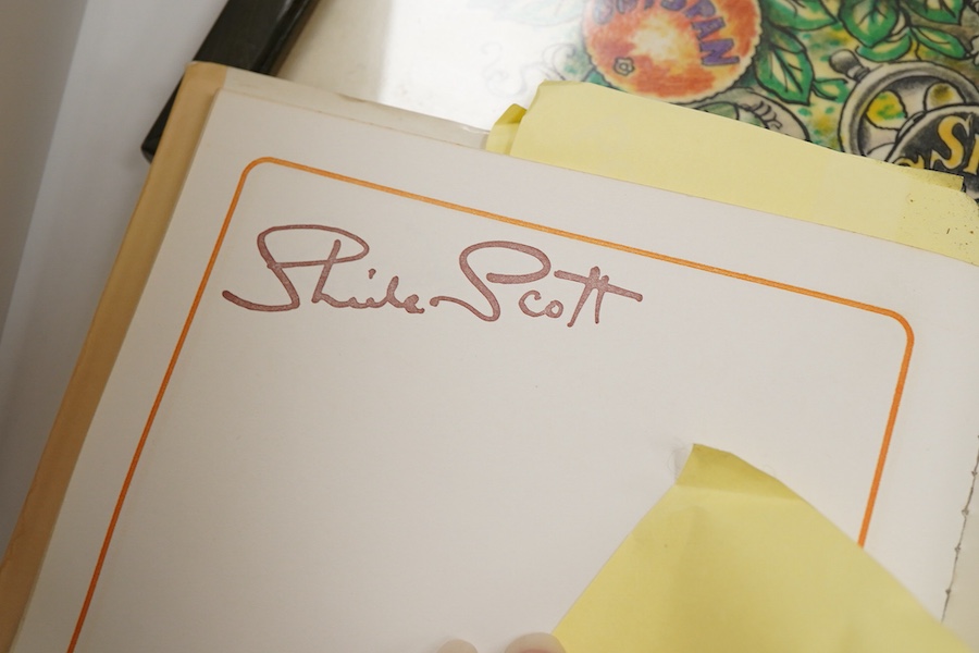 An archive of autographs and signed books relating to Bella Emberg, famed for her work on the Russ Abbot Show, and having originally come from her estate, comprising signatures of mainly television stars of the 1970s, 80